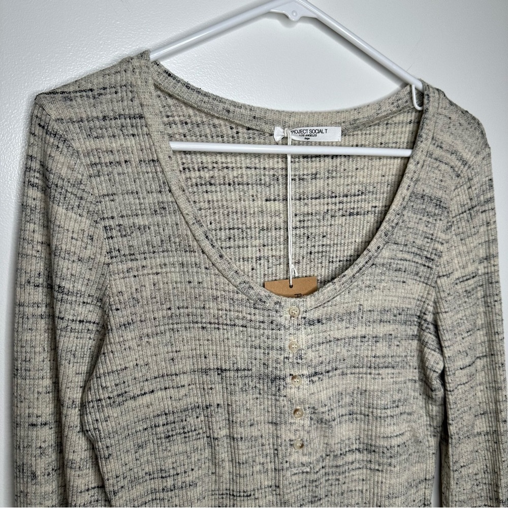 PROJECT SOCIAL T Reid Thermal Henley Size Large NWT - Picture 5 of 9